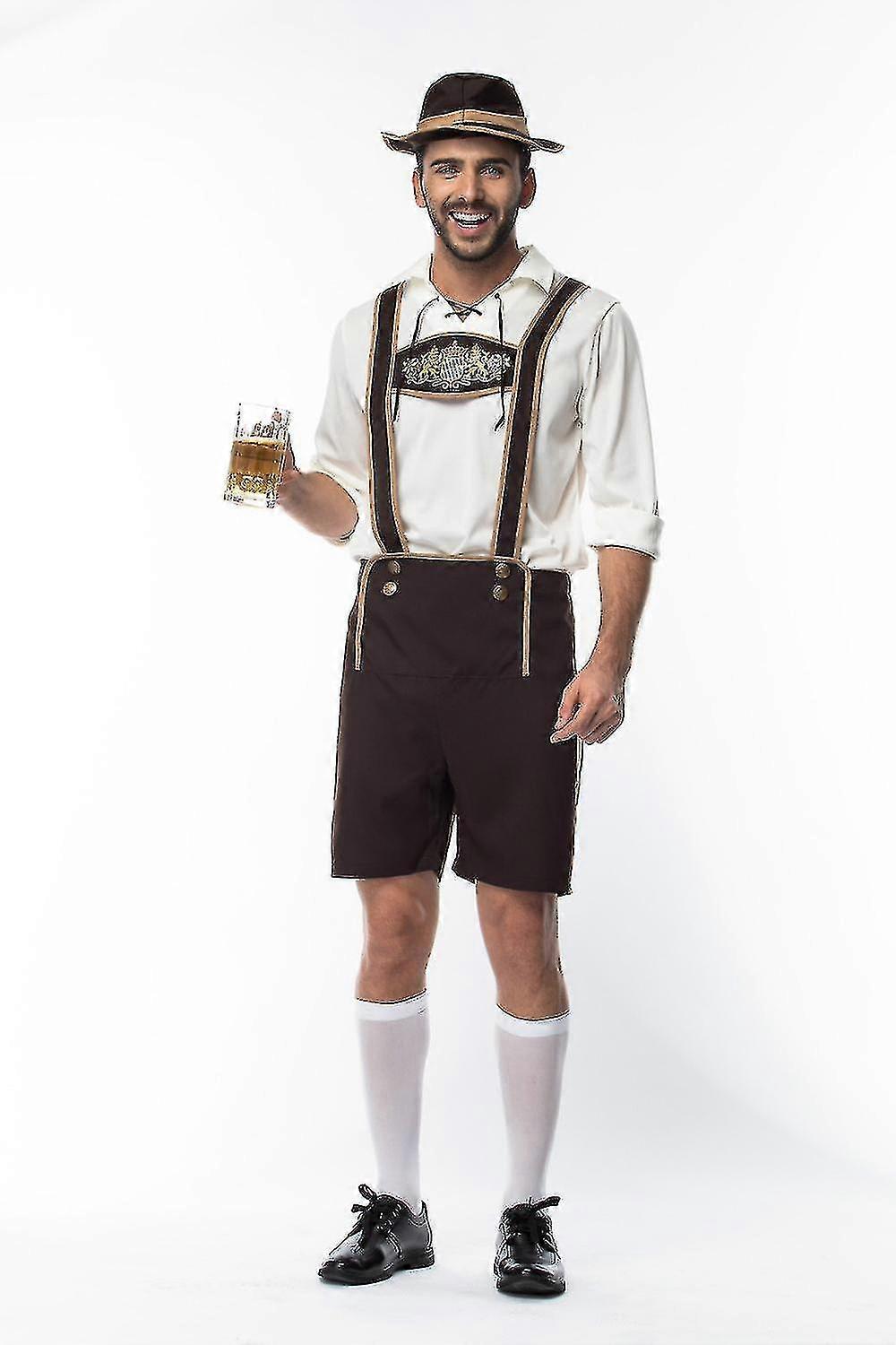 Ensemble 2 Pièces Lederhosen Homme Costume Oktoberfest