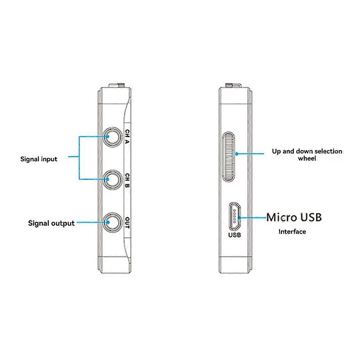 DS212 Digital Oscilloscope 2 Channels 10MSa/S Max Sampling Rate Mini Smart Handheld Osciloscopio for Car Repairing