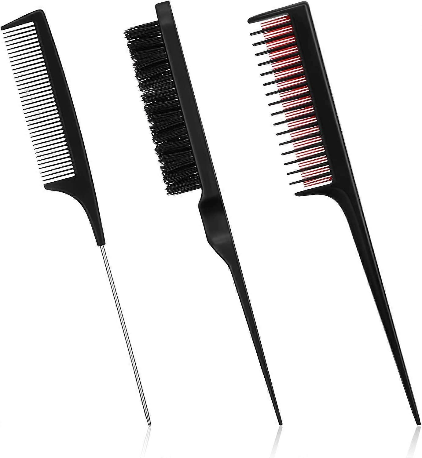 Set of 3 Rat Tail Comb Back Comb Triple Comb