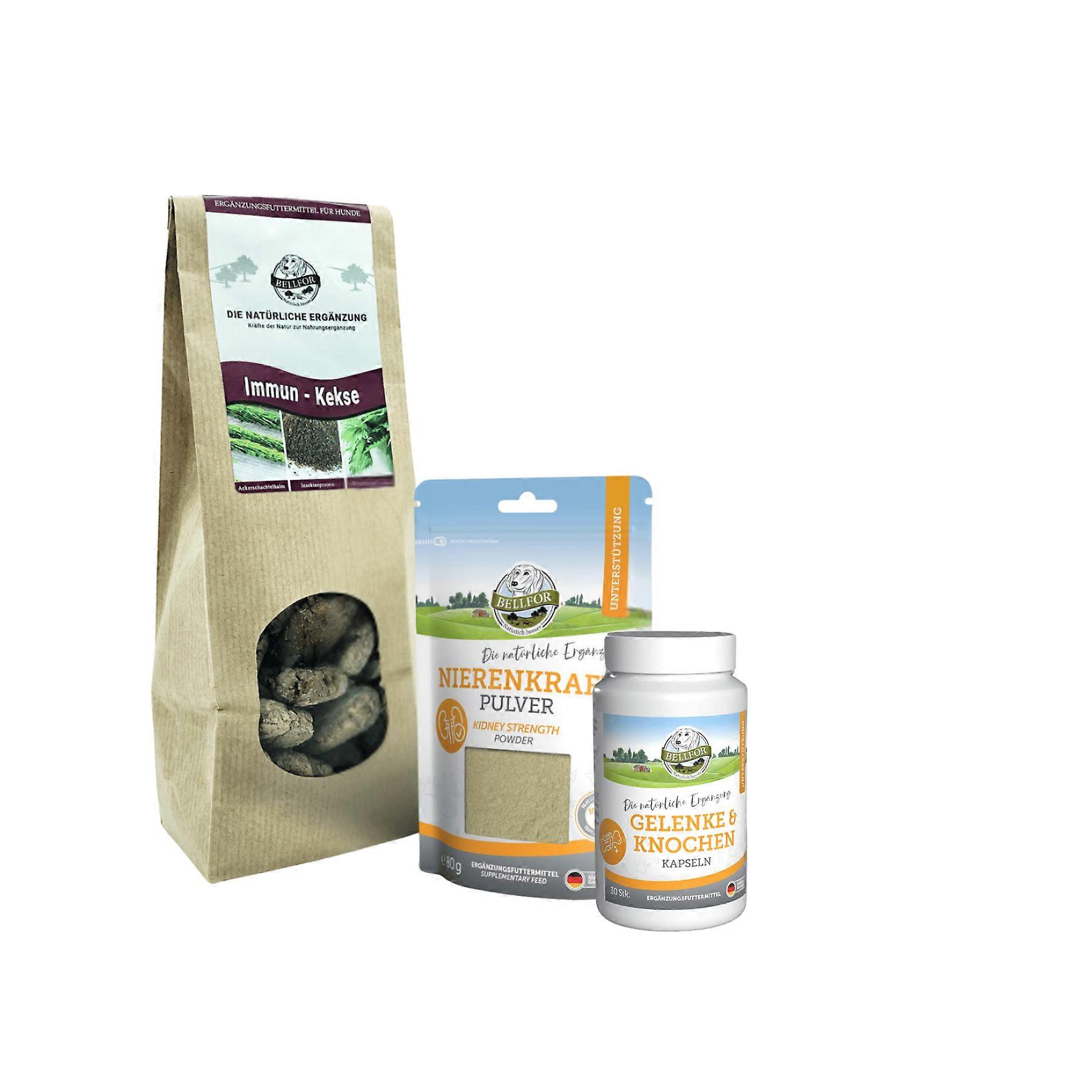 Bellfor Savings Set No. 6 - Ledd og bein + Nyre Power Powder + Immune kjeks