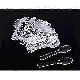 500pcs Clear Disposable Tasting Spoons Plastic Sampling Spoons Small Taster Spoons For Food Ice Crea