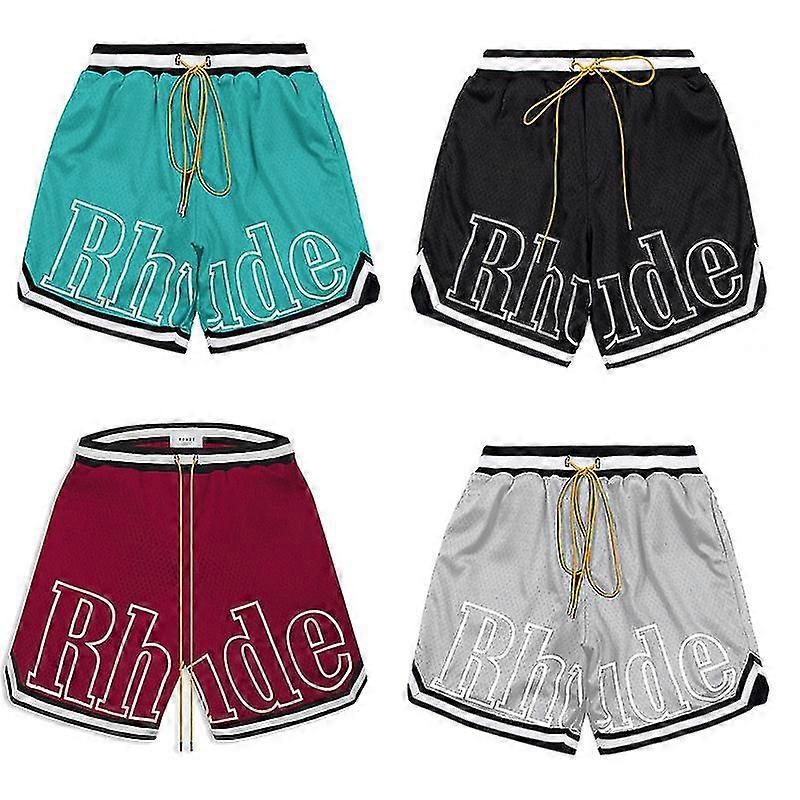 Yaz Örgü Şort Erkekler Yumuşak Nefes Alabilir Terleme Koşu Fitness Spor Salonu Spor Salonu Pantolon Plaj Basketbol Şort Erkek