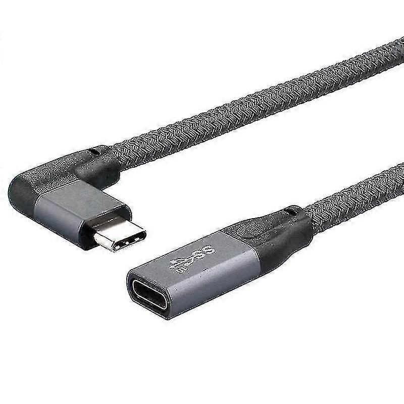 100w Pd 5a Curved Usb3.1 Type-c Extension Cable 4k @60hz 10gbps Usb-c Gen 2 Extender Cord For Lapto
