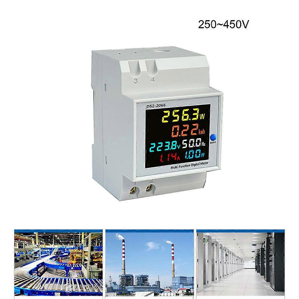 Power Meter Voltmeter Ammeter Multi-Functional Digital Din Rail Power Factor