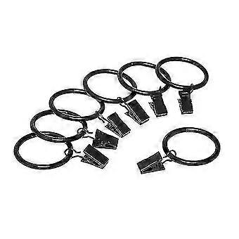 30pcs Curtain Rings With Clips Metal Curtain Rings For...