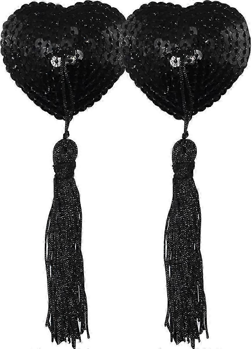 Sequin Nipple Cover - Women Nipple Cover S With Tassel, Breast Paste Self