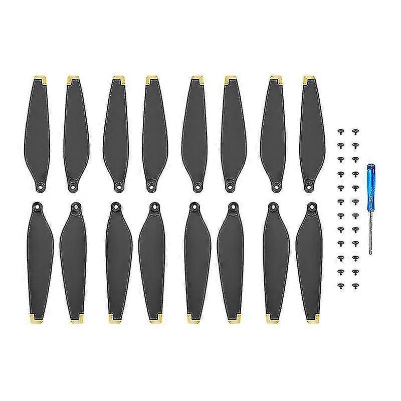 Propellers Replacement For Dji Mini 3 Pro, Compact Low Noise Props With Screw, Spare Parts Kits Props Replacement Accessories(four Pairs Of Gold Edges