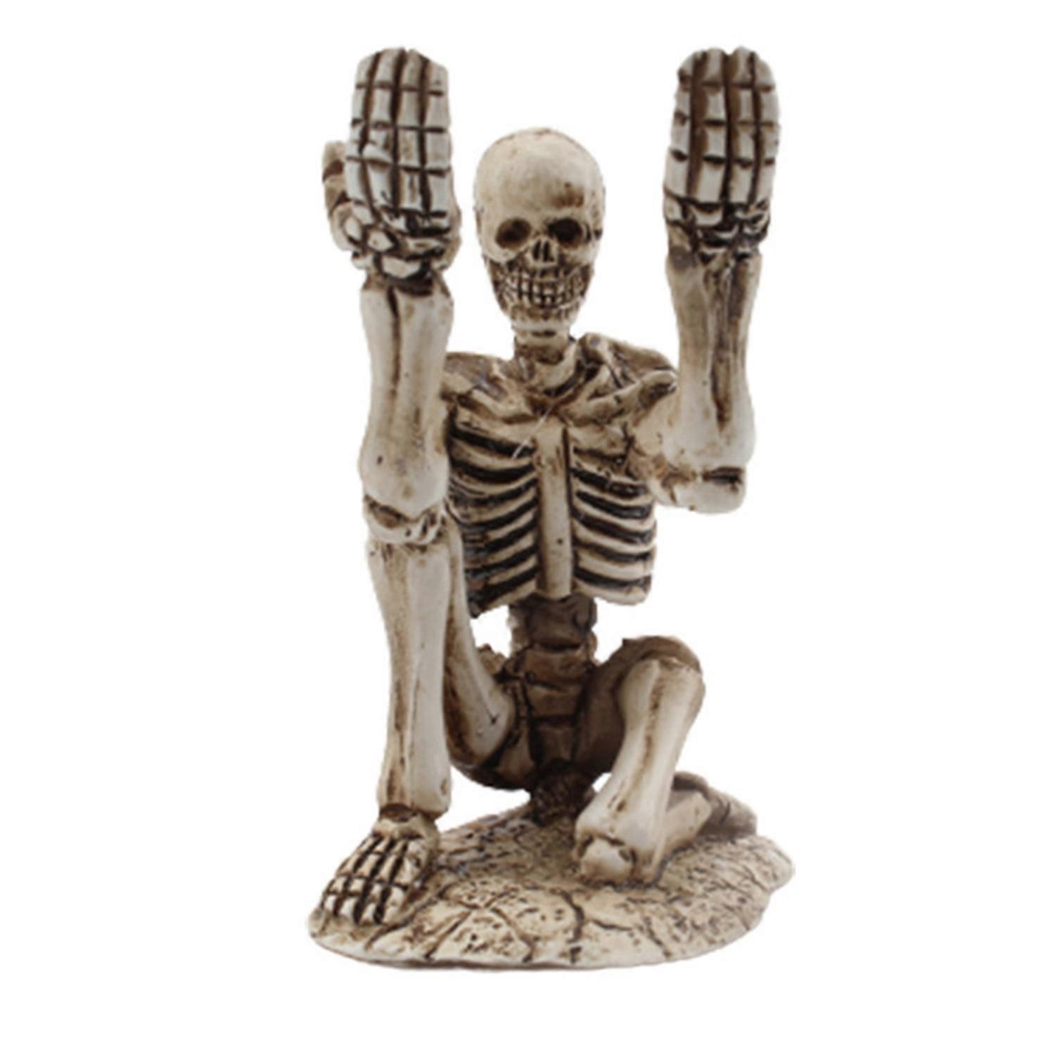 Pen Holder Creepy Skeleton Design Pen Storage Rack Resin Durable Space-Saving Desk Organizer for