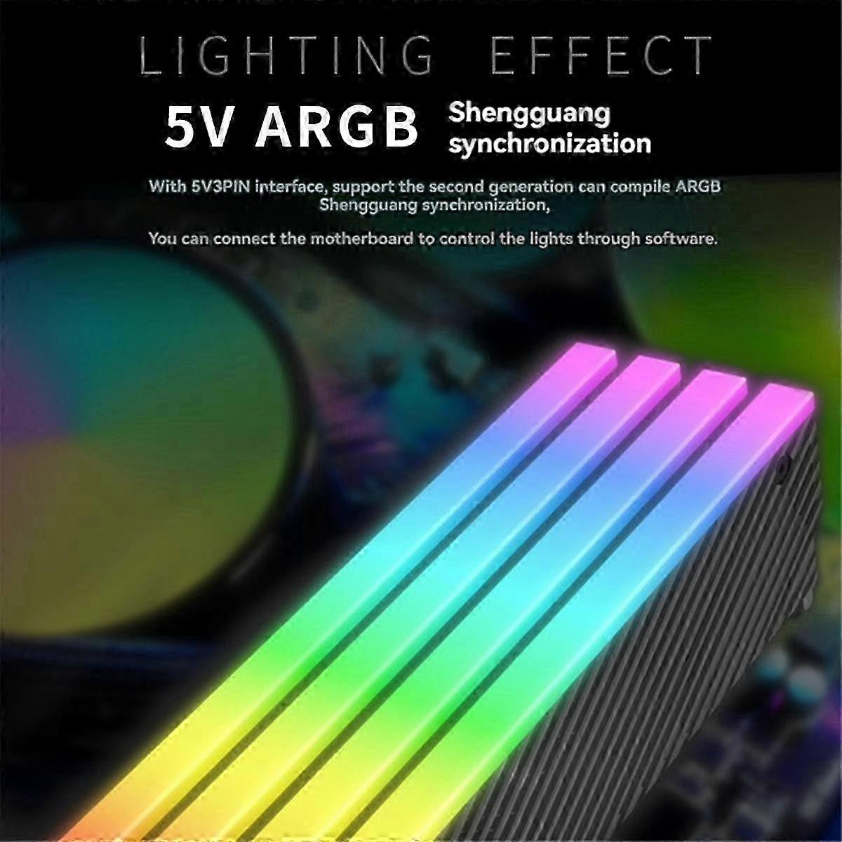 Computer ARGB Memory Module Heatsink Shim Cover Wavy Enhanced Cooling DDR3 DDR4 DDR5 PC RAM Cooler R
