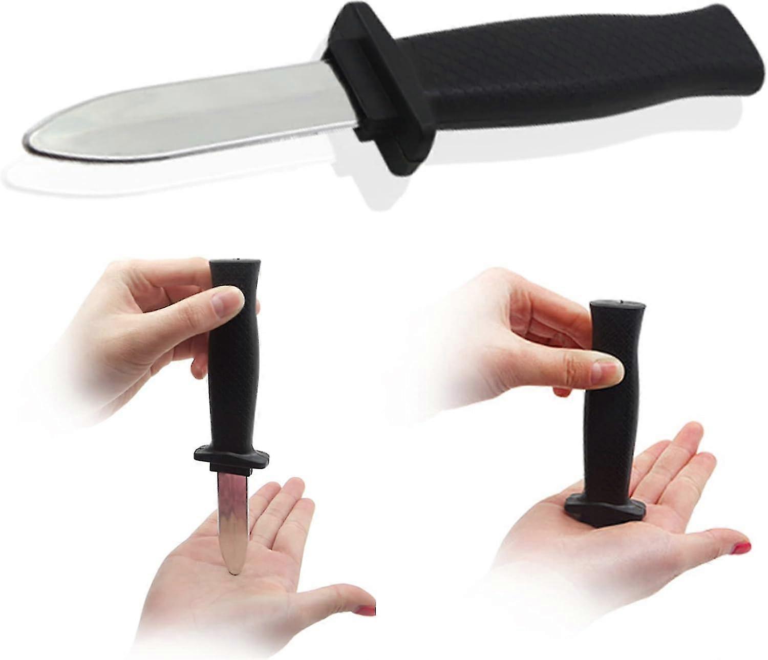 اختفاء سكين خنجر ، لعبة شفرة بلاستيكية ، قابلة للسحب ، مناسبة ليوم كذبة أبريل ، مقالب الهالوين