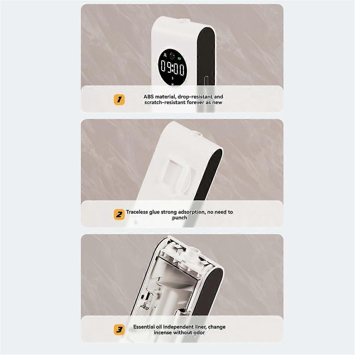 USBRechargeable Deodorant Home Fragrance with Clock Function Dual-Mode Switching Automatic Sensor A