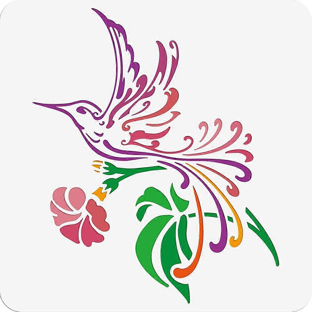 PET κοίλο έξω σχέδιο ζωγραφικής στένσιλ για DIY Λεύκωμα άλμπουμ φωτογραφιών κολιμπρί 300x300mm