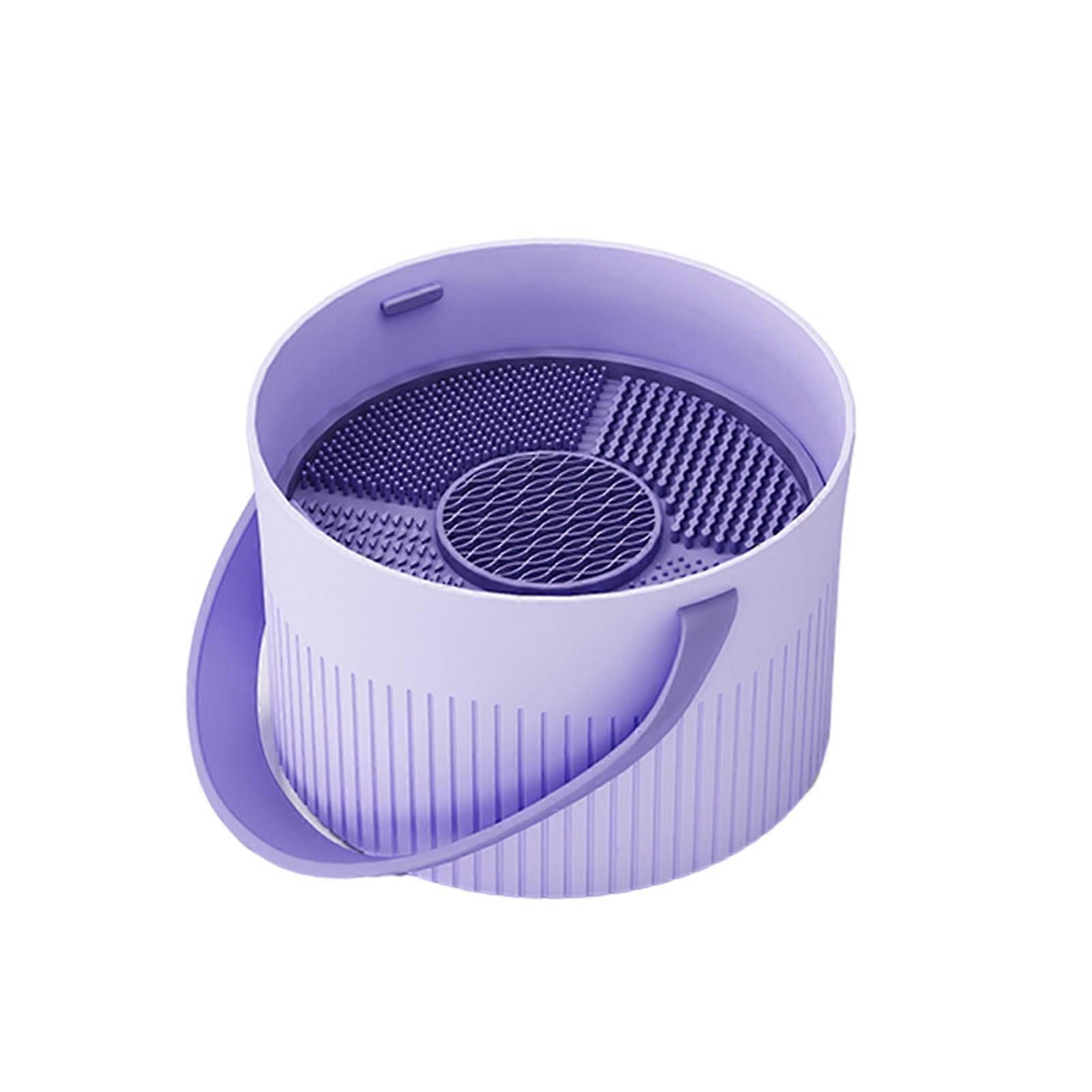 Plastic Makeup Brush Cleaning Case Large Capacity Makeup Sponge Basket for Blush Brush