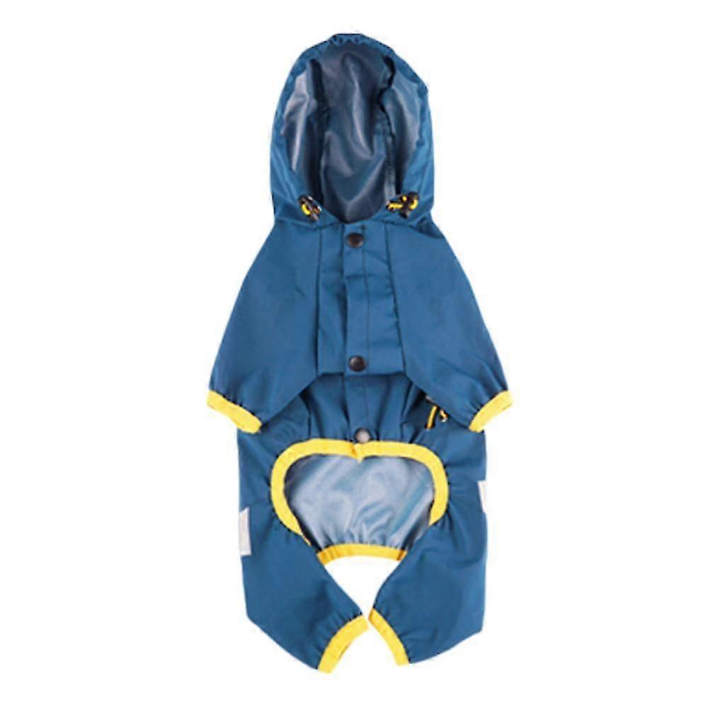 Waterproof Puppy Dog Raincoats With Hood For Small Medium Dogs,poncho With Reflective Strap, Lightweight Jaet,8415