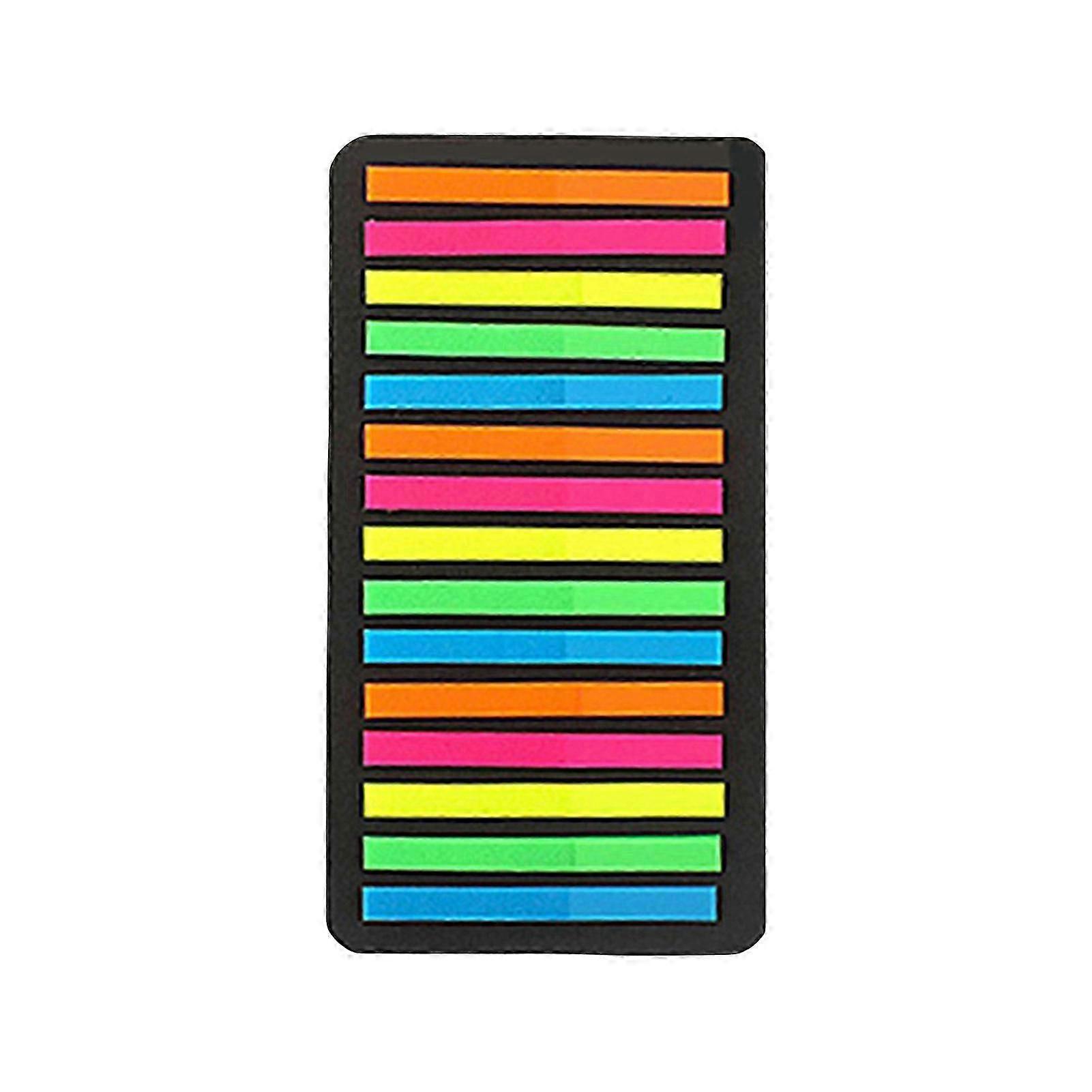 JIKAIX 1 Set Sticky Labels Self Adhesive Waterproof PVC Fluorescent Arrow Flag Tabs Colored Sticky Notes Birthday Gift
