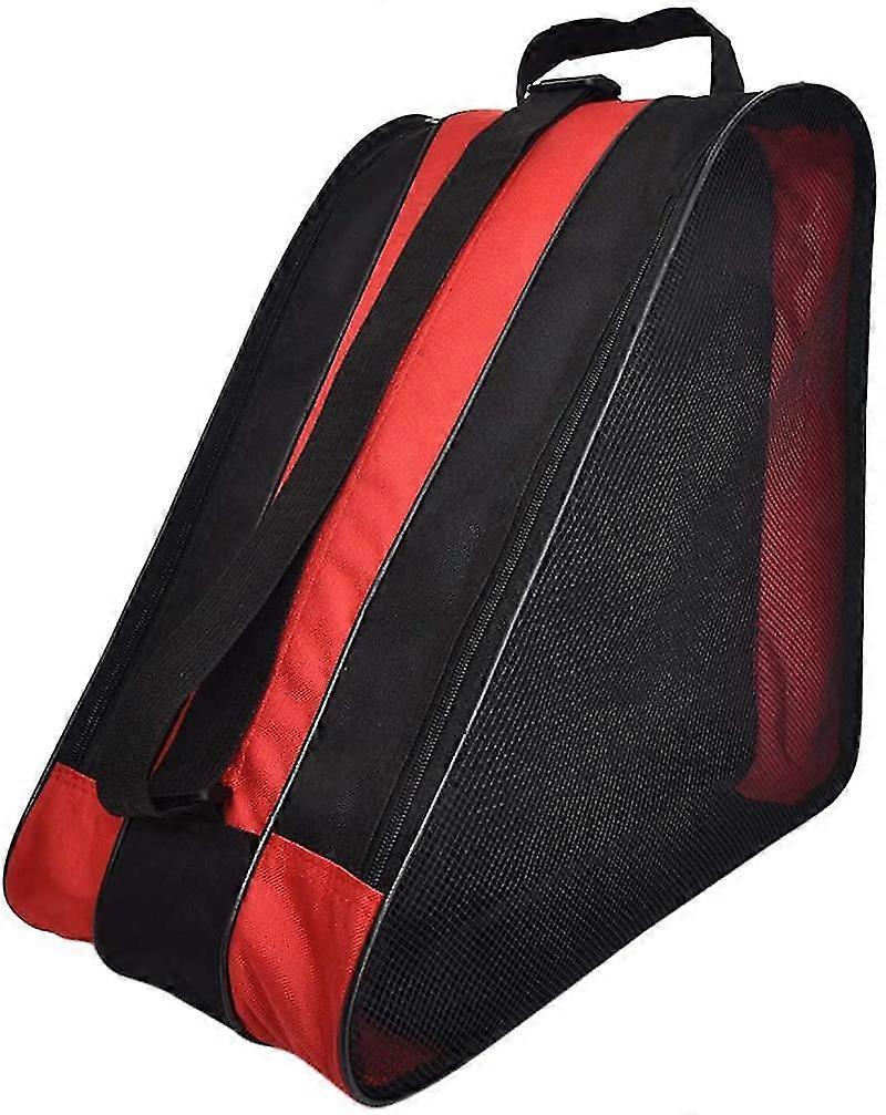 Roller Skating Bag, Breathable Ice Skating Bag With Adjustable Shoulder Strap, Oxford Cloth Skating Shoes Storage Bag,2405