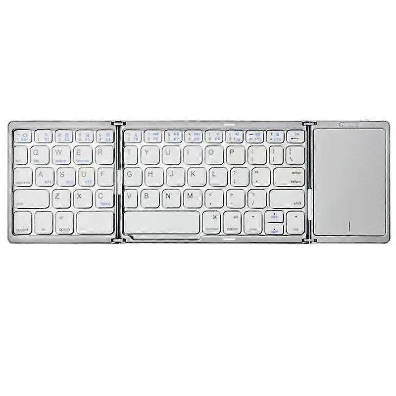 Mini Wireless Bluetooth Keyboard Portable Folding Keyboard with Touchpad for Windows Android IOS Tablet