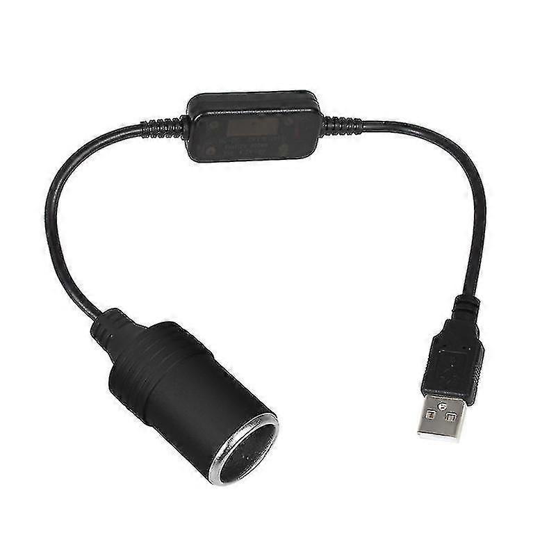 Usb Male To 12v CarLighter Socket Female Converter Cable
