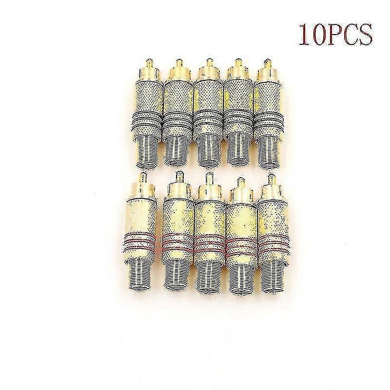 10pcs conector de áudio vedio vermelho