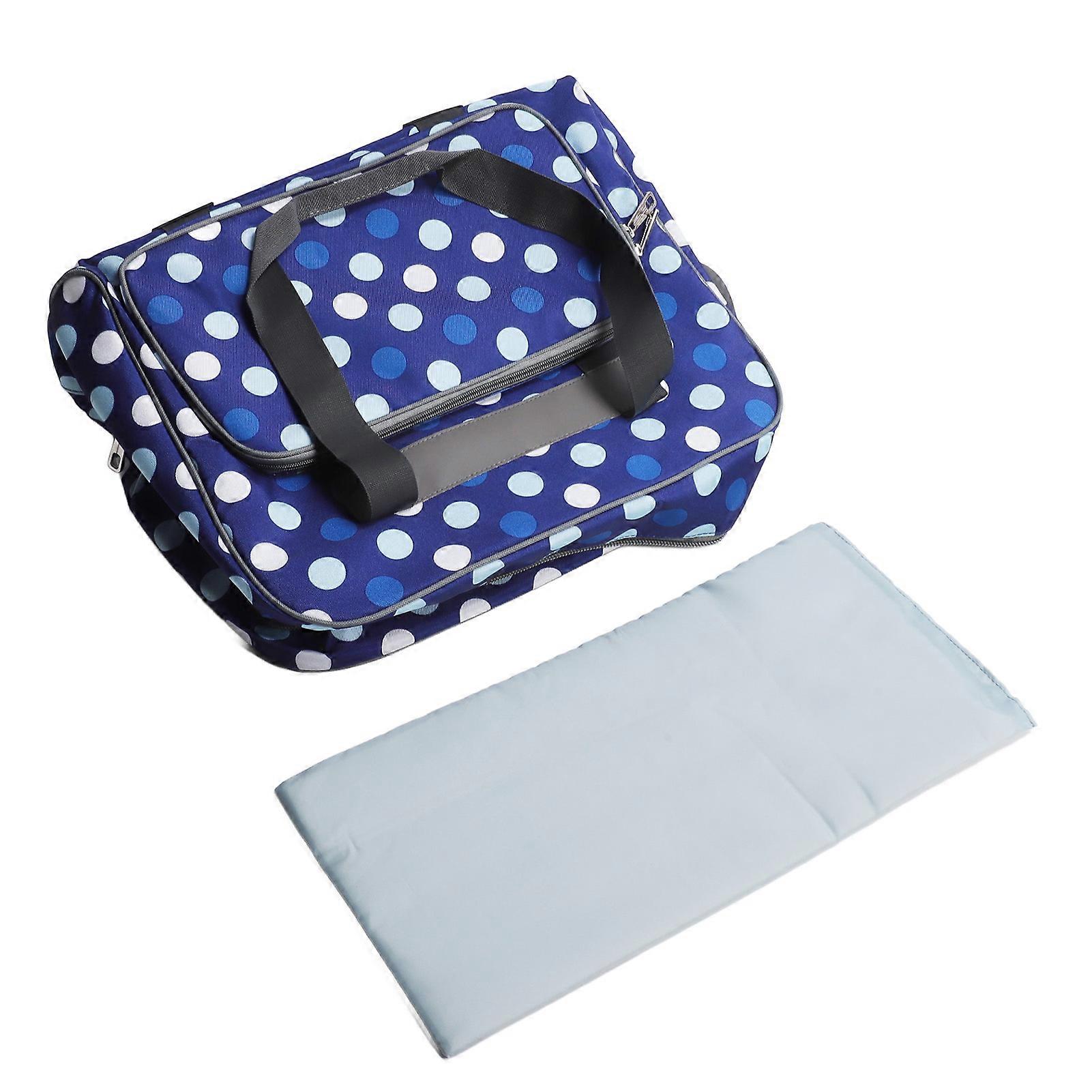 Sewing Machine Case Rugged Construction Large Capacity Sewing Machine Carrying Case with Multiple Storage Pockets for Travel Blue
