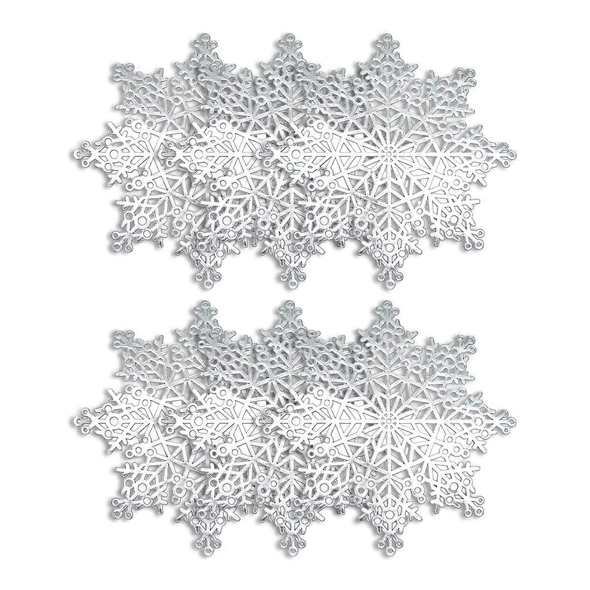 Vinyl Christmas Placemats, Snowflake Design, Set of 6