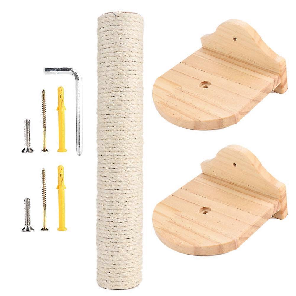 Wall Mounted Cat Tree Kitten Climbing Scratching Post Pole Scratcher Pet Toy