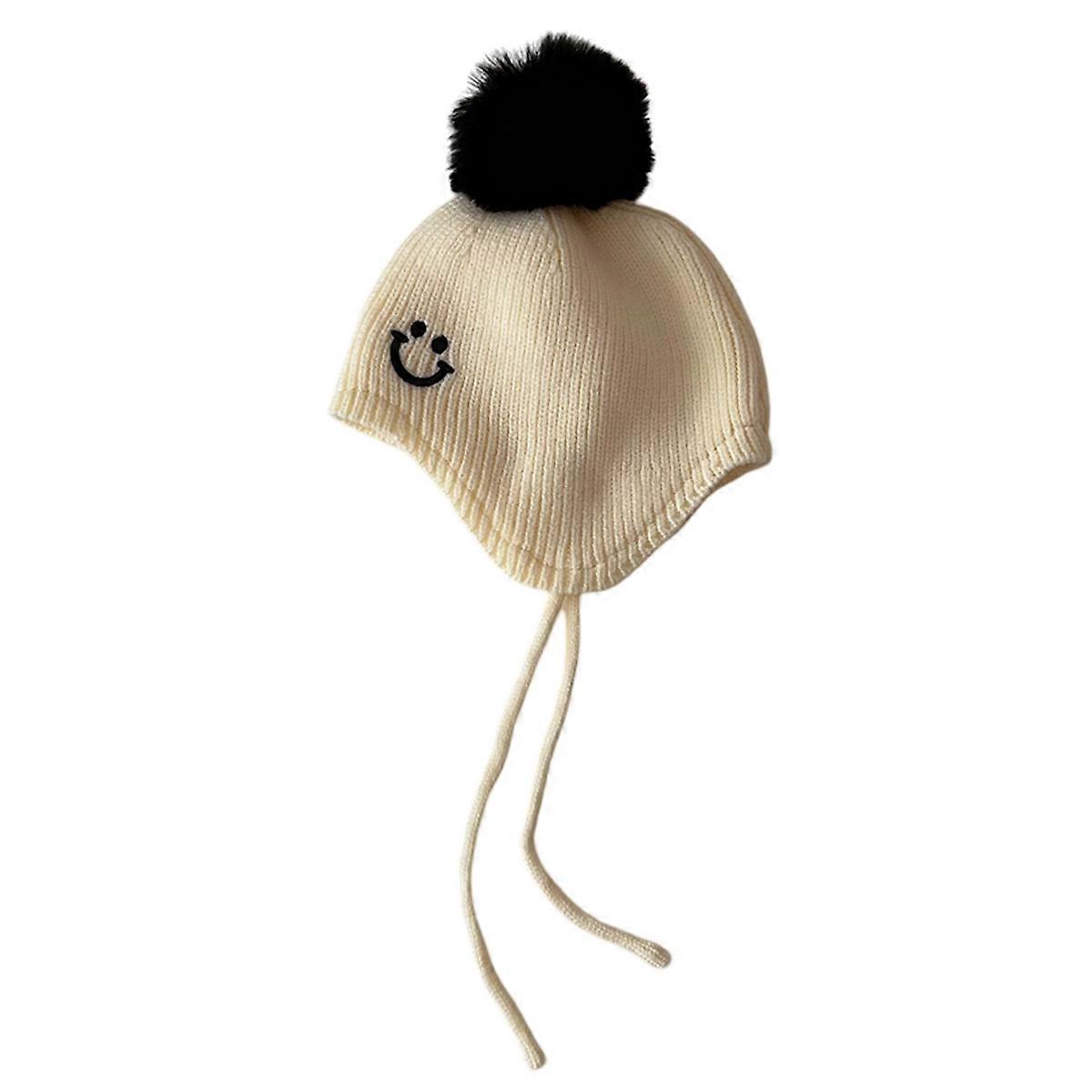 Hat, Baby, Earflaps, Fur Pom Pom, Lining