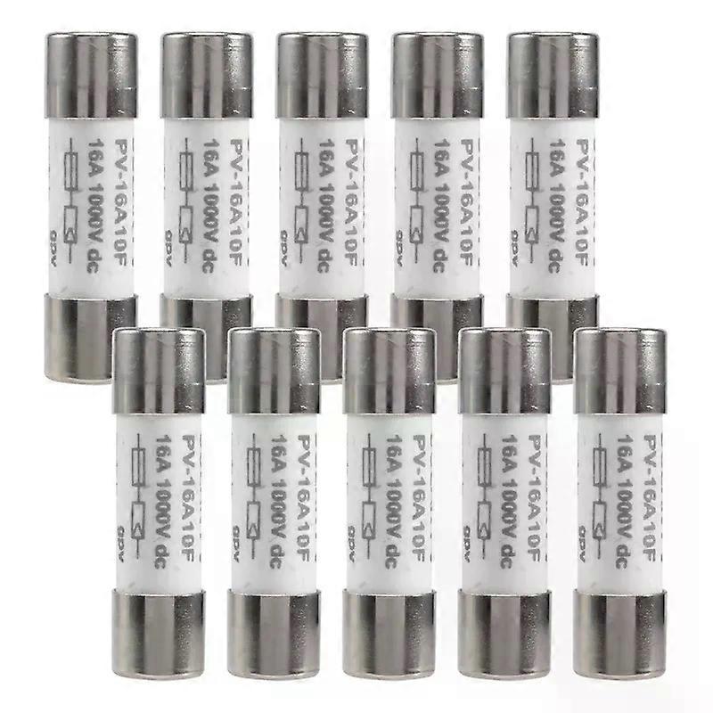 10 Pcs 1000 VDC Fuse Solar PV Explosion-Proof Fuse Silver
