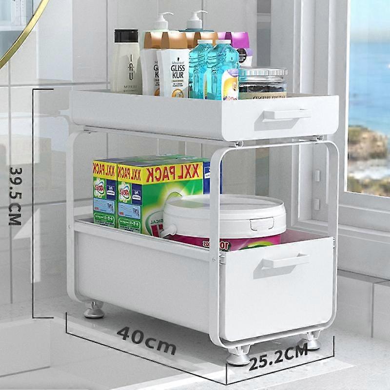 Pull Out Under Sink Storage Shelf Multi-Purpose Under Sink Cabinet Organiser Storage Rack for Bathroom Kitchen Countertop