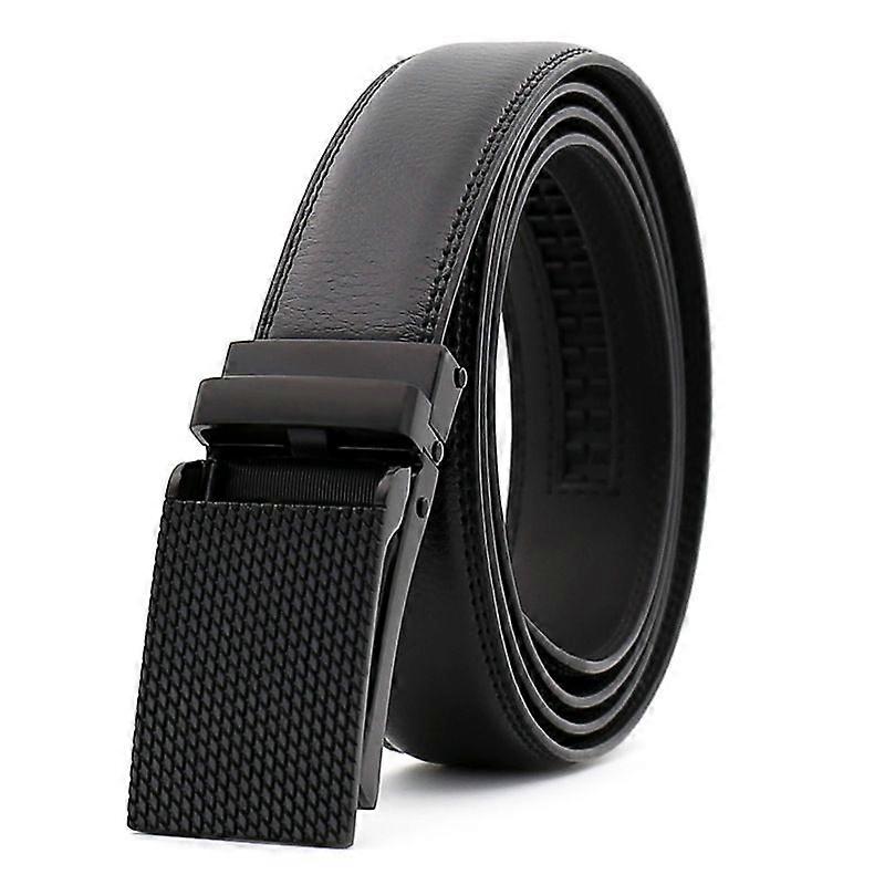 Leather Ratchet Belt with Automatic Click Buckle for Mens