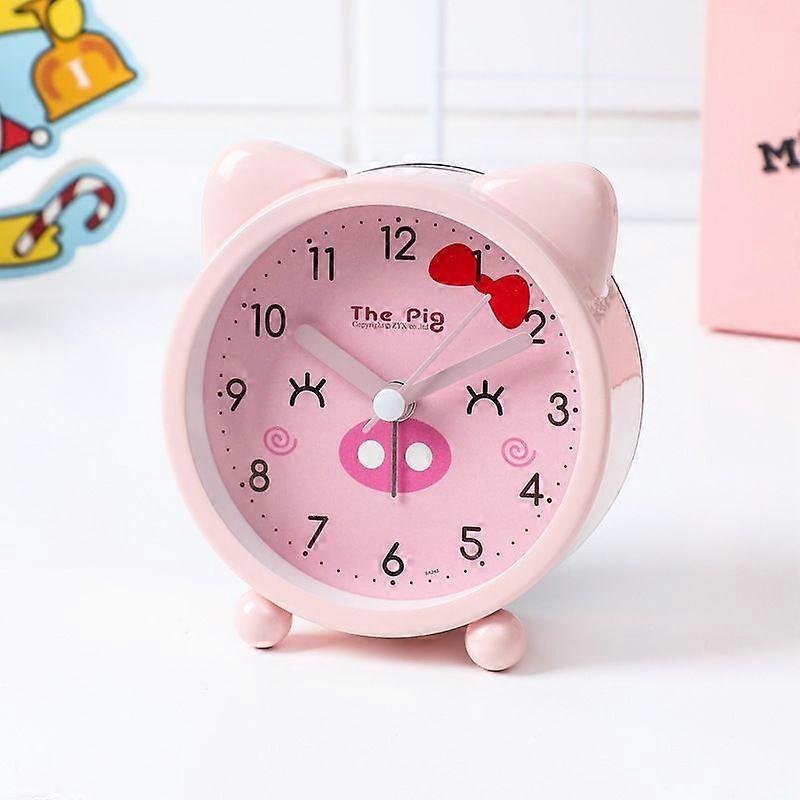 Simple creative mute student with cute children's bedside clock small alarm clock desk clock