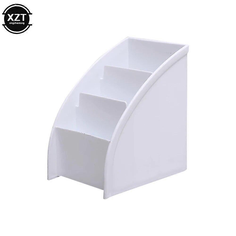 Multifunctional 3 Grid Remote Control Box Cosmetics Desktop Storage Case Stand Holder Office Stationery Phone Organizer 3 Colors