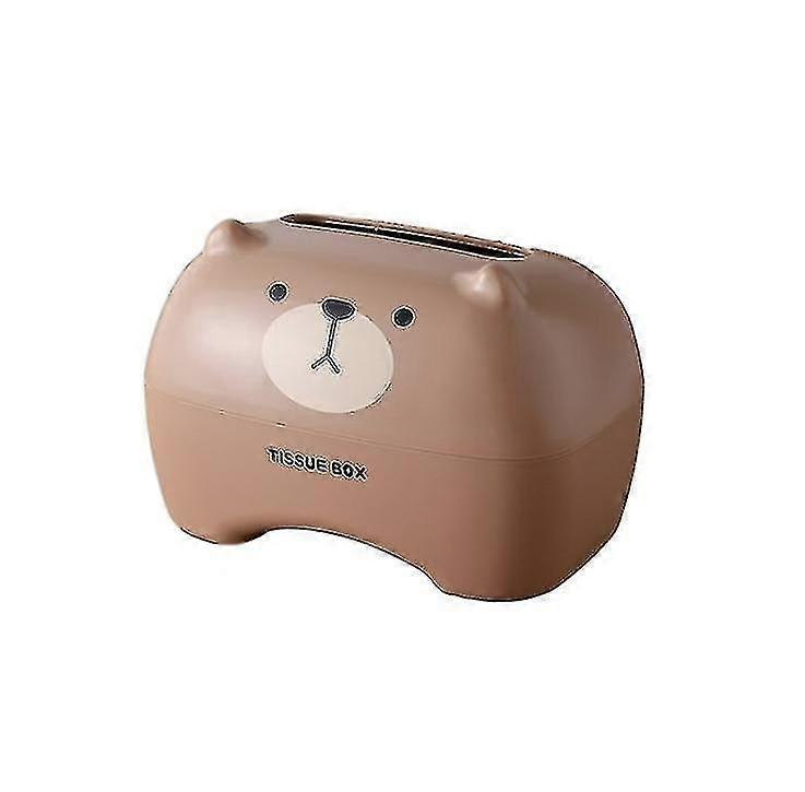 Tissue Box Cartoon Tissue Box Multifunctional Toilet Tissue Box (brown Bear)