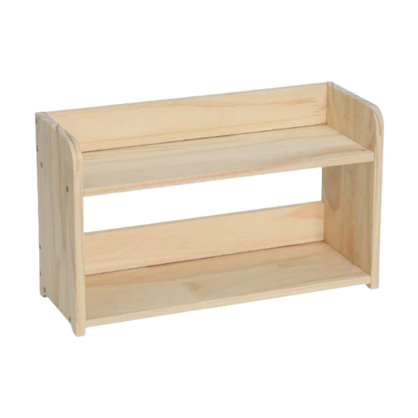 Tabletop Storage Rack Jars Rustic Spice Rack for Countertop Office Dorm Room 2 Layer