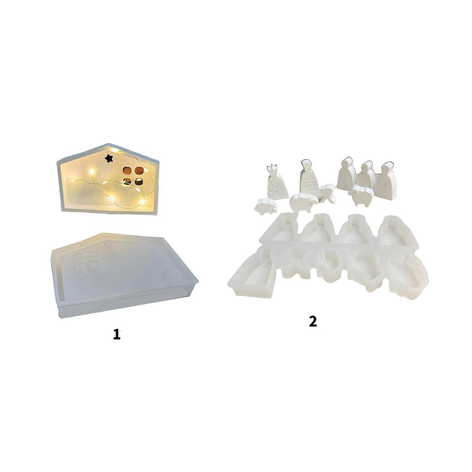 Sturdy Christmas Silicone Molds Reusable Silicone The Advent Craft Molds for Christmas Candle and Art Projects