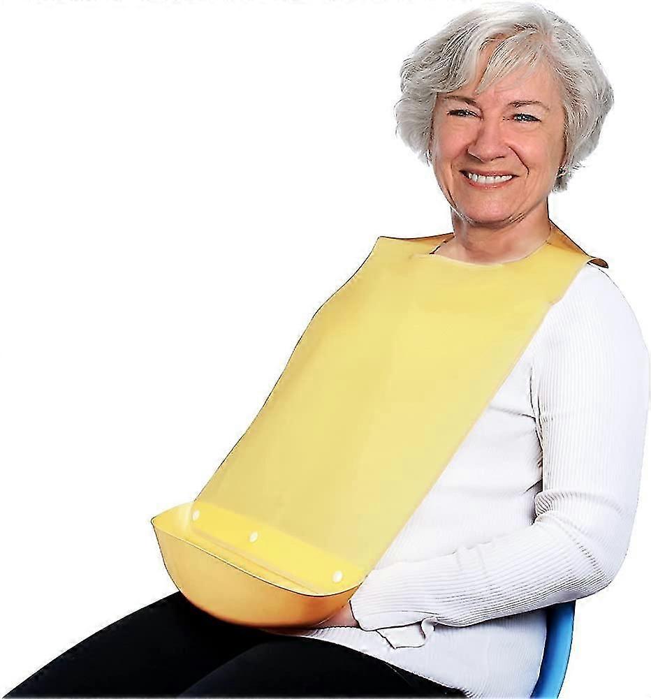 Babero de adulto, protector de ropa para comer