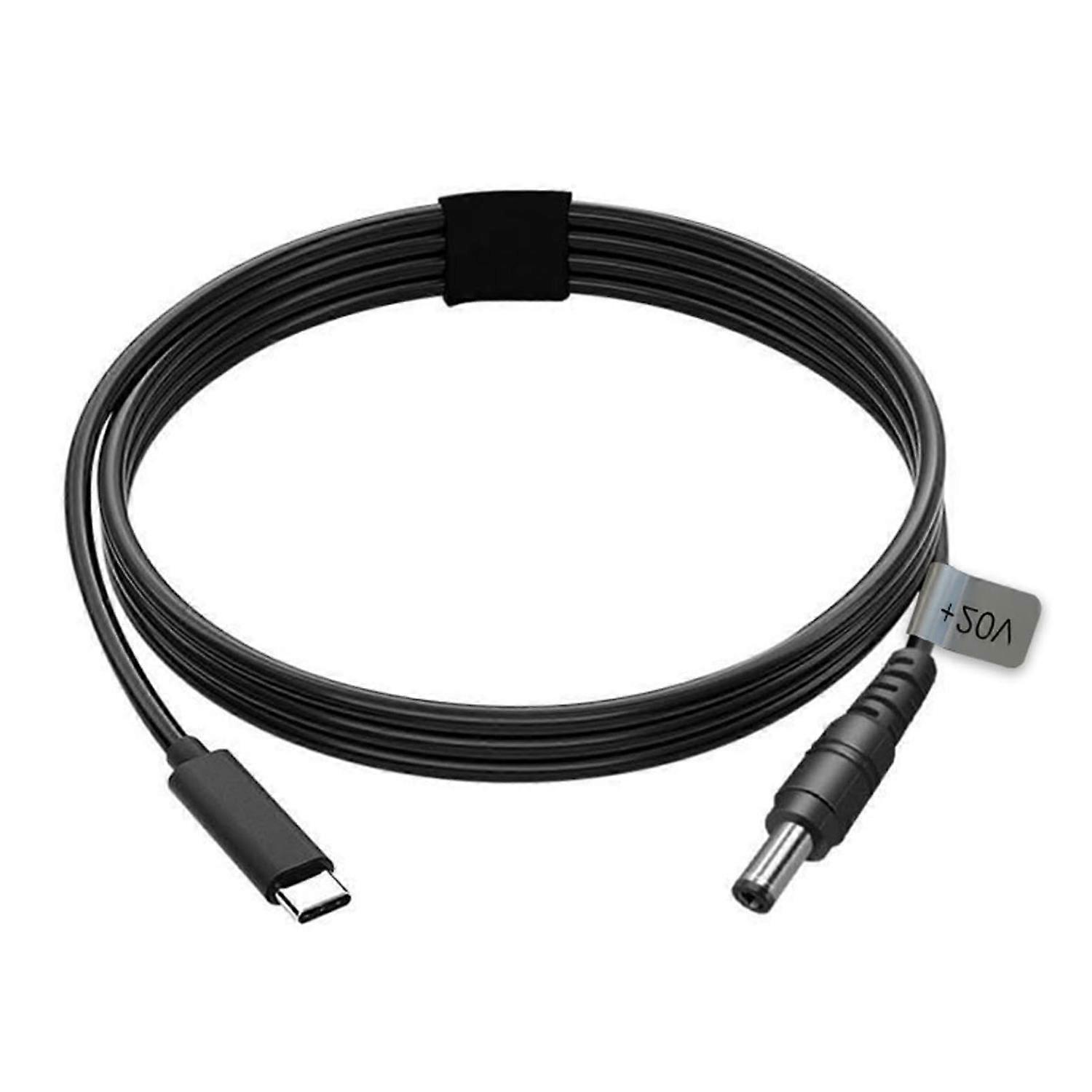 5m 16.4ft Type C to DC Power Cable Rubber Casing Copper Conductor USB C to DC 20V Power Cable for 10