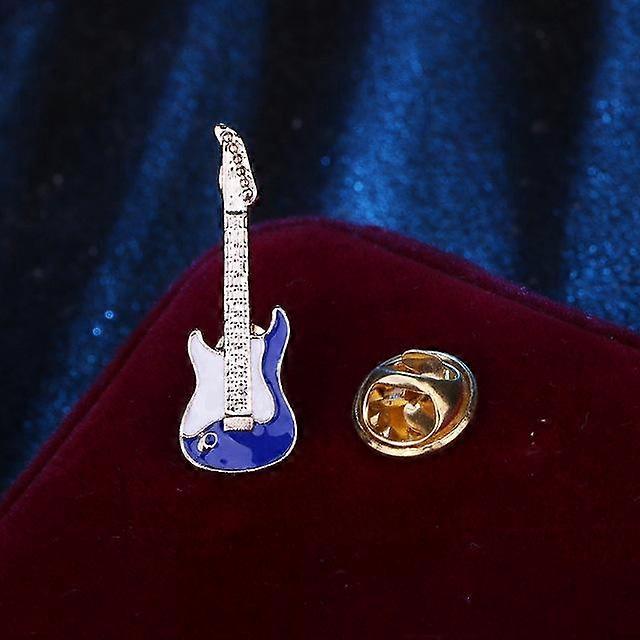 Mini gitara Nuty Staniki Broszka Emaliowane szpilki Męski garnitur Kołnierzyk koszuli Pin Badeg Vintage Biżuteria Broszki Dla Kobiet Akcesoria