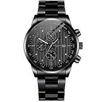 Tiener stalen riem drie-oog quartz horloge heren horloge studenten