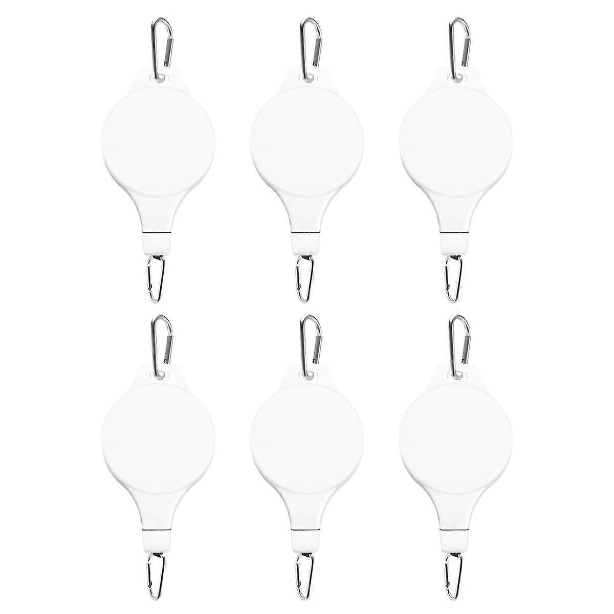 6 Pack Retractable Hanger Reach Plant Pulley Adjustable Height Wheel