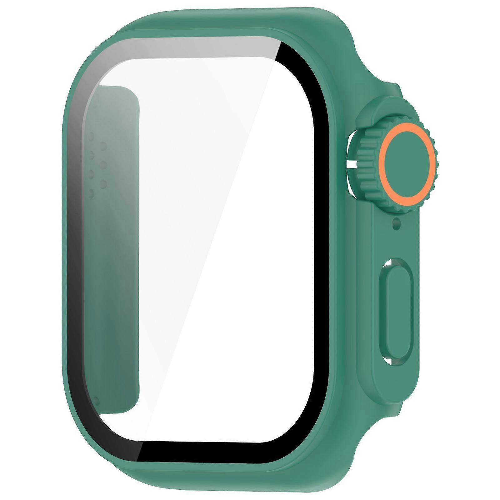 Watch Housing Protector Case with Screen Protector Film for Watch Series 10 Dustproof Shell Cover Case Official green 42