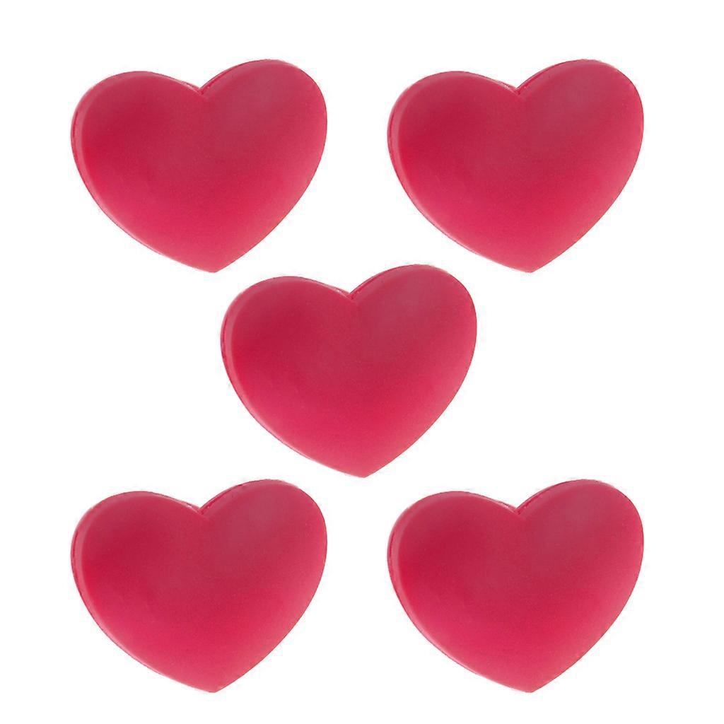 5Pcs Tennis Racket Vibration Dampener Soft Silicon Racket Dampener Classic Heart-shaped Tennis Racquet Shock Absorber  red