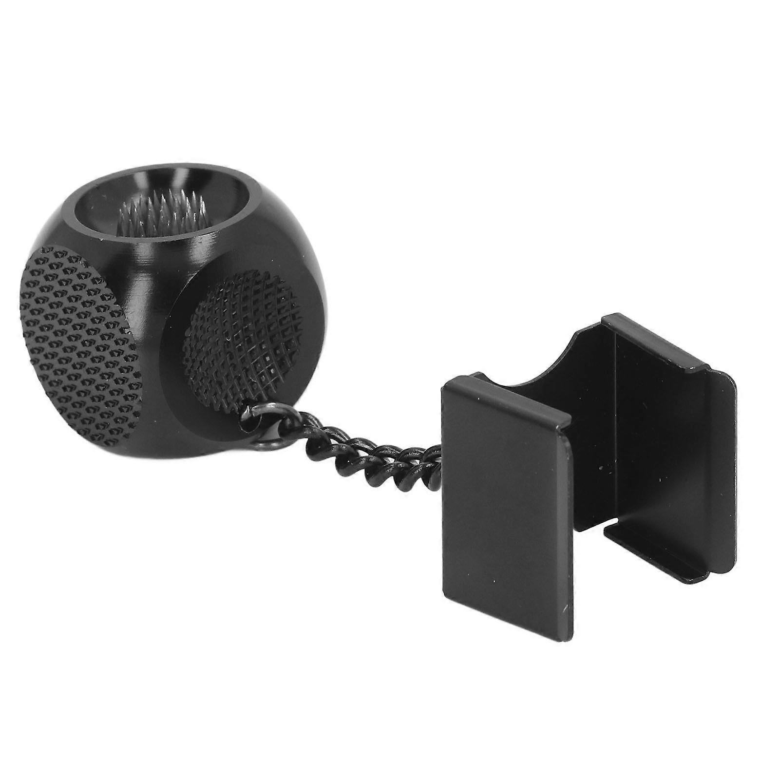Billiard Chalk Box Holder 2 in 1 Aluminum Alloy Billiard Pool Cue Tip Pricker for Snooker Tool Accessories Black