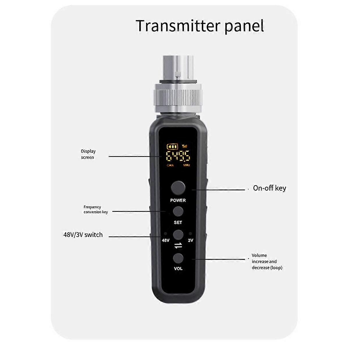 Mikrofonkonverter XLR-Sender und -Empfänger 640-690 MHz