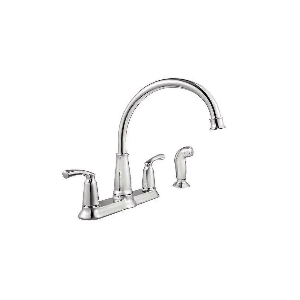 Chrome 2Handle Lever Kitchen Faucet for Modern Kitchens