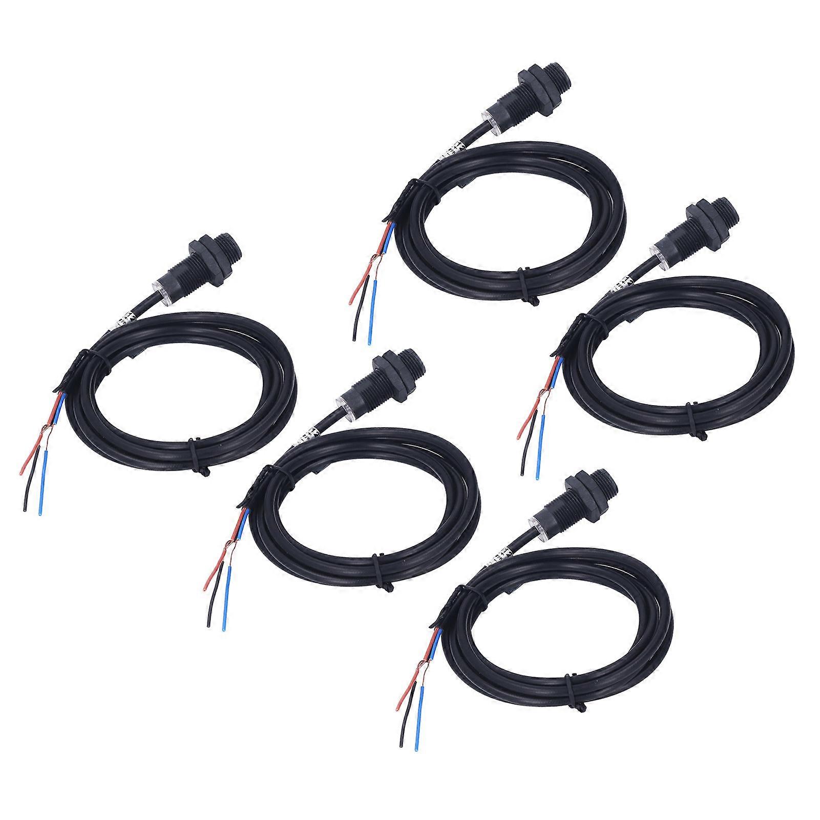 5 Pcs Hall Effect Sensor NPN Normally Open 10mm Sensing Hall Effect Proximity Sensor Switch DC 5‑30V 