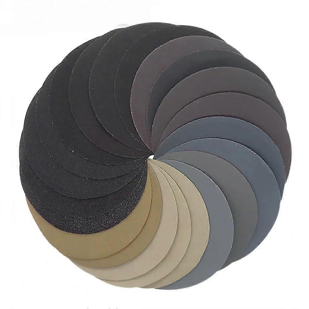 60-10000 grit Round Shape Sanding Discs Hook Loop Sanding Paper Buffing Sheet Sandpaper 8 Hole Sander Pad 5inch Sandpaper 125mm,10pcs,2000