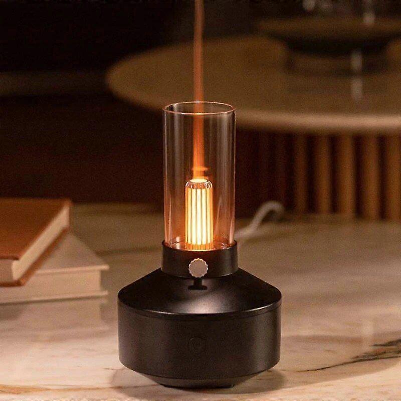Simulation Kerzenlicht Luftbefeuchter 150ML Diffusor Home Aromatherapie Luftbefeuchter Öl Diffusoren Schreibtisch Atmosphäre Lampe