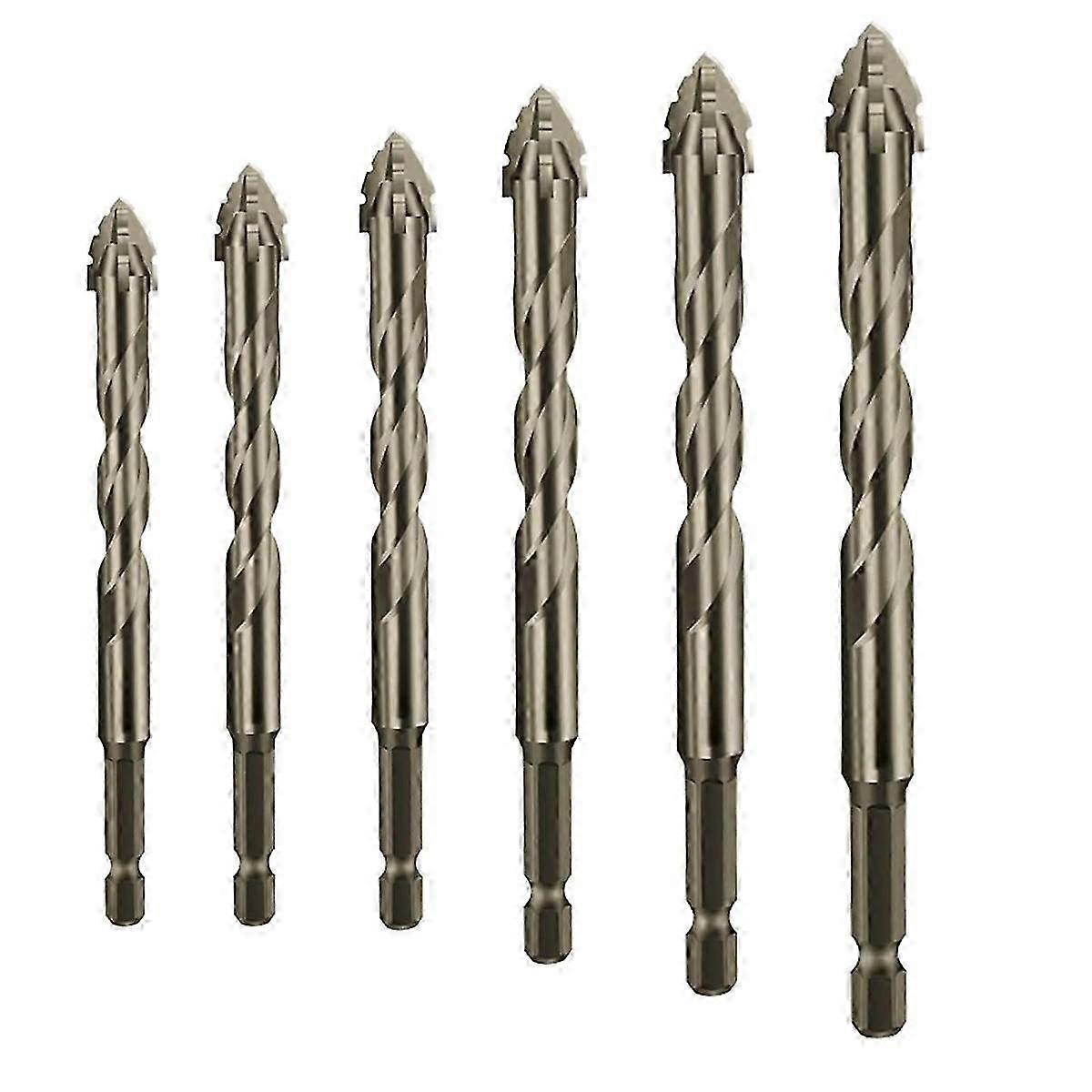 Four-Flute Sawtooth Eccentric Drill Bit, Multifunction Drill Bit Set, High Hardness Skewed Eccentric