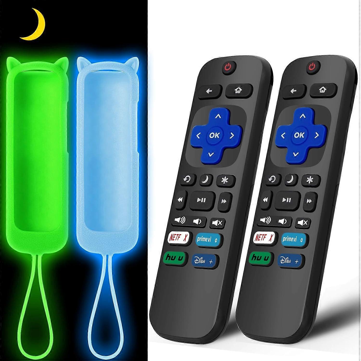 (Pack of 2) Replacement Remote for Roku TV with Soft Protective Silicone